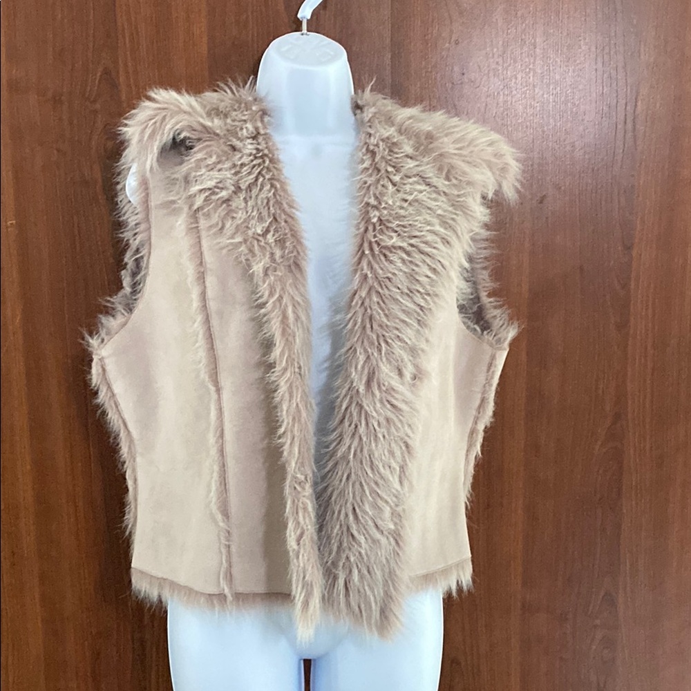 Cato Plush Faux Fur Vest XL pink
